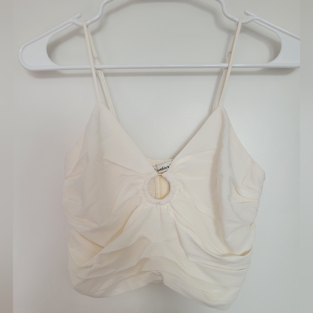 White Cropped Top